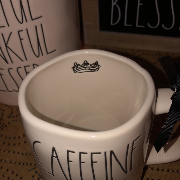 Rae Dunn CAFFEINE QUEEN Mug with Crown Inside - Picture 3 of 8